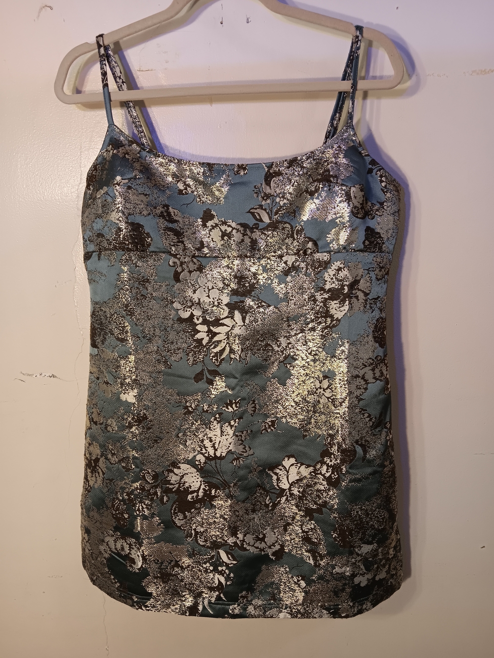 Urban Outfitters - Monette Jacquard Floral Mini Dress - Teal - Large - Picture 3 of 8